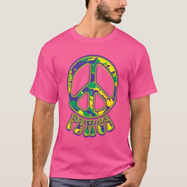 Hippie-Fredstecken T Shirt (Framsida)