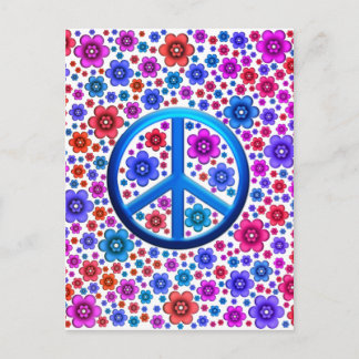 Hippie-Fredstecken Vykort