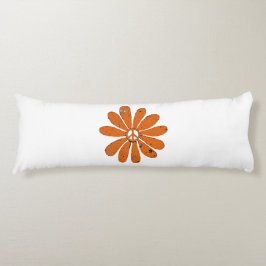 Hippie-Fredsteckenets nedre Orange Distress-utseen Kroppskudde