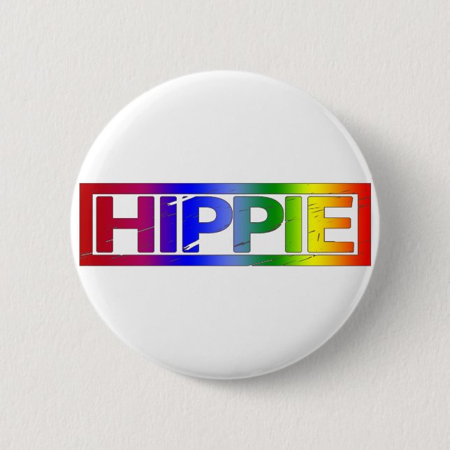 Hippie Frimärke Knapp (Framsida)