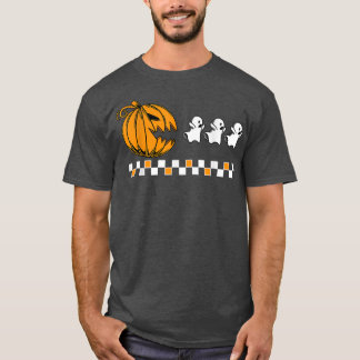 Hippie Funny Halloween Pumpkin Eating Ghost Manar  T Shirt