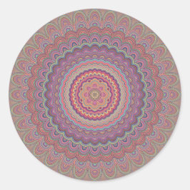 Hippie geometric mandala runt klistermärke