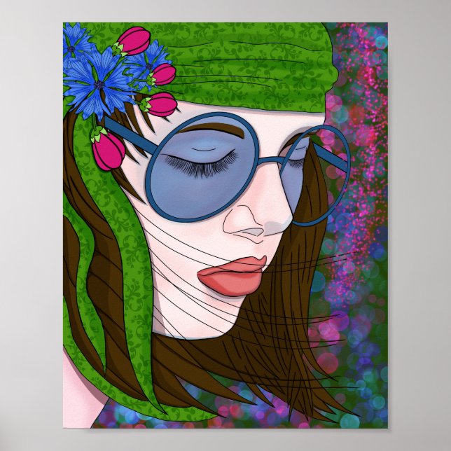 Hippie Girl Lifestyle Poster (Framsidan)