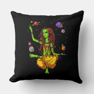 Hippie Girl Space Alien Zen Yoga Meditation Kudde