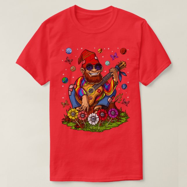 Hippie Gnome T Shirt (Design framsida)