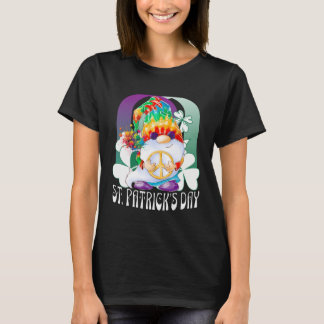 Hippie Gnomes Peace Gnome Tie Dye St Patricks Day T Shirt