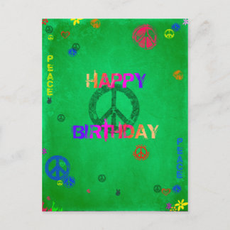 Hippie Grattis på födelsedagen-kort Vykort