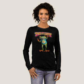Hippie Groda Ta det lugnt Roliga färger T Shirt