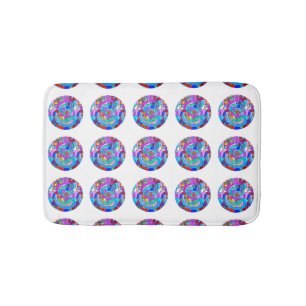 Hippie groovy kärlek circles badrumsmatta