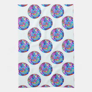 Hippie groovy kärlek circles kökshandduk