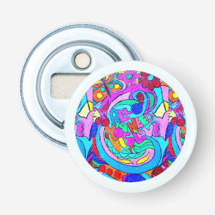 Hippie groovy kärlek-cirkel flasköppnare