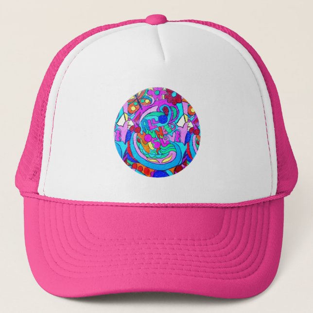 Hippie groovy kärlek-cirkel keps (Framsida)