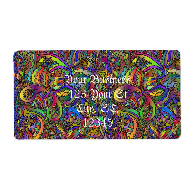Hippie Groovy Psychedelic Design Thunder_Cove Fraktsedel (Framsidan)