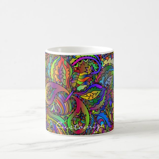 Hippie Groovy Psychedelic Design Thunder_Cove Kaffemugg (Center)