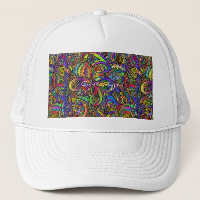 Hippie Groovy Psychedelic Design Thunder_Cove Keps (Framsida)