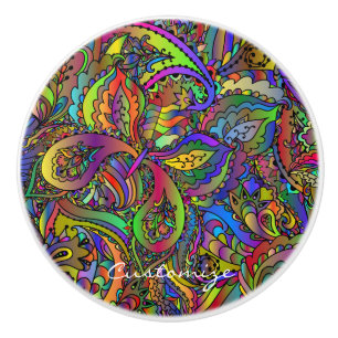 Hippie Groovy Psychedelic Design Thunder_Cove Knopp