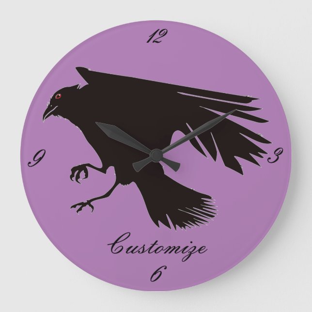 Hippie Groovy Psychedelic Design Thunder_Cove Stor Klocka (Framsida)