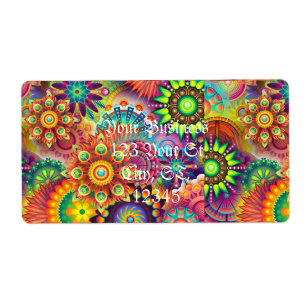 Hippie Groovy Techno Psychedelic Thunder_Cove Fraktsedel