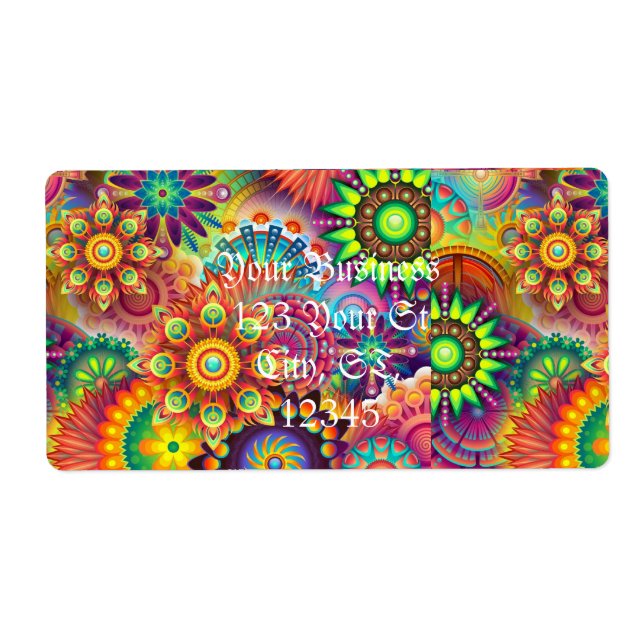Hippie Groovy Techno Psychedelic Thunder_Cove Fraktsedel (Framsidan)