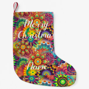 Hippie Groovy Techno Psychedelic Thunder_Cove Liten Julstrumpa