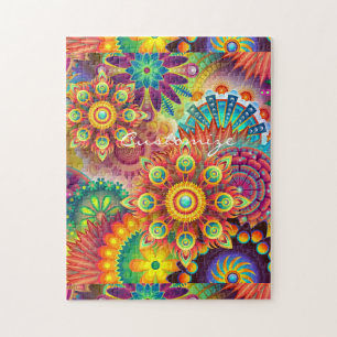 Hippie Groovy Techno Psychedelic Thunder_Cove Pussel