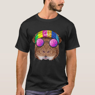 Hippie Guinea Gris Kärlek Fredstecken 70-tal Hippi T Shirt