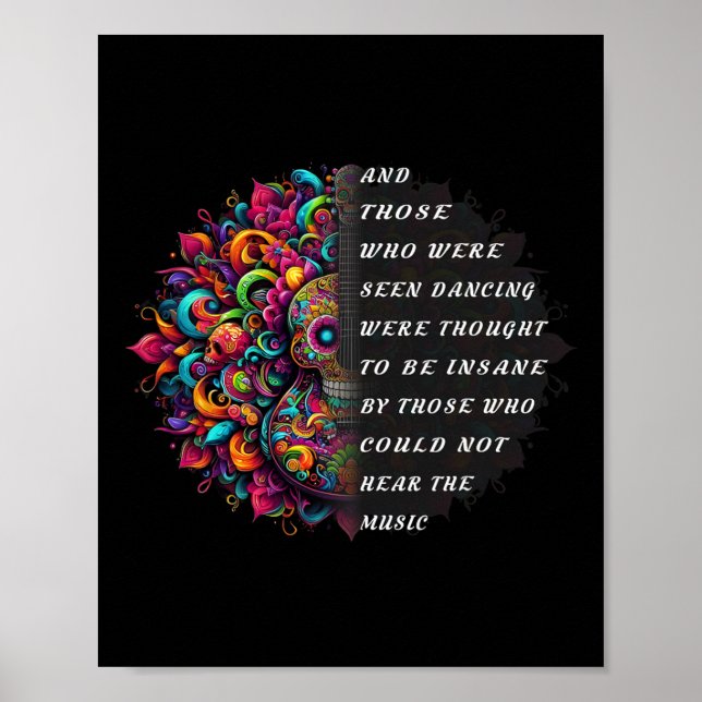 Hippie Guitar och de som såg dödande peac Poster (Framsidan)