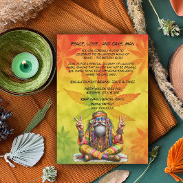 Hippie Guru Birthday Inbjudningar