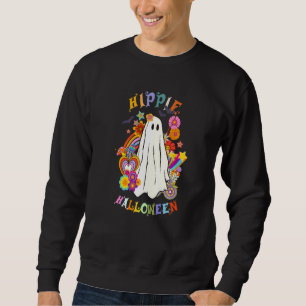 Hippie Halloween 60- och 70-talsvibbar Retro Hallo Lång Ärmad Tröja