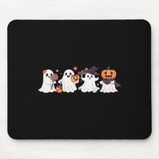 Hippie Halloween Cute Ghost Boo Spooky Season Pump Musmatta (Framsidan)