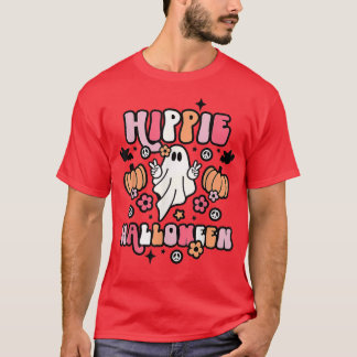 Hippie Halloween Cute Spooky Ghost Pumpkin 4589 T Shirt