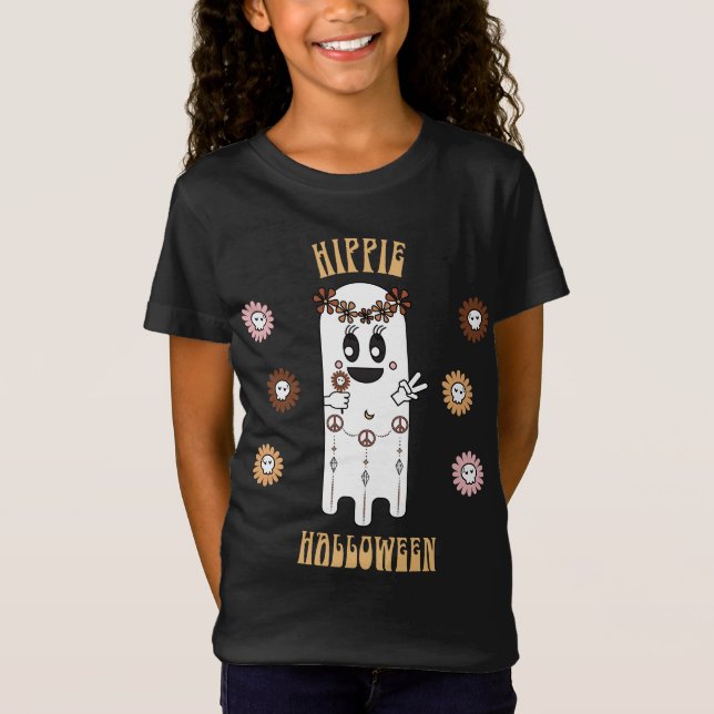 Hippie Halloween Ghost Barn- T-shirt (Framsida)