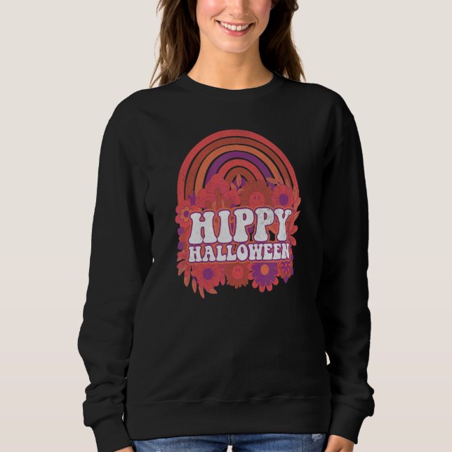 Hippie Halloween Regnbåge T Shirt (Framsida)