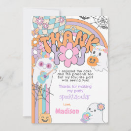 Hippie Halloween Thank You Card Inbjudningar