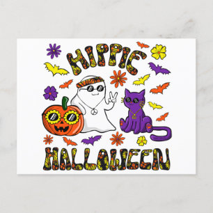 Hippie Halloween-vykort Helg Vykort