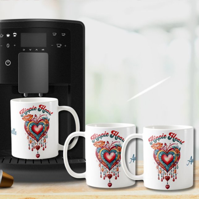 Hippie Heart Coffee 11 oz Mugg (Skapare uppladdad)
