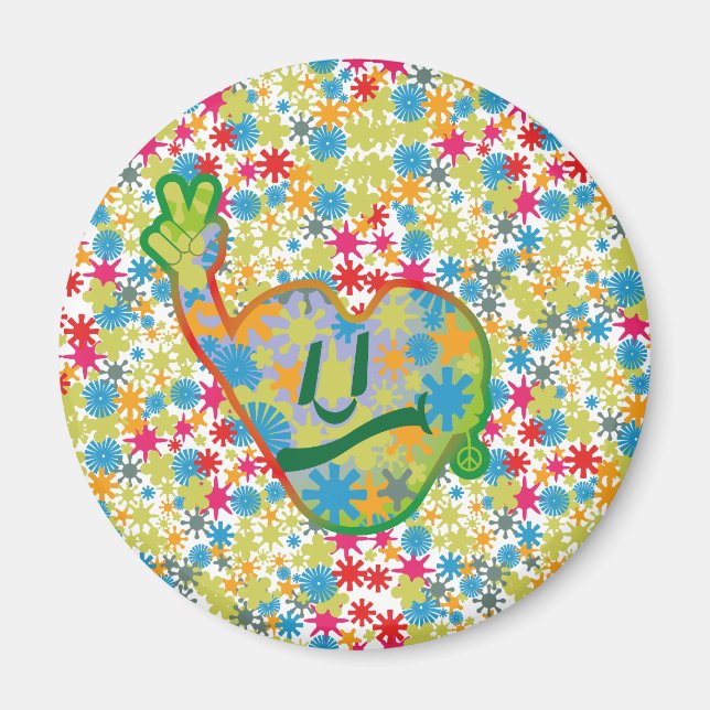 Hippie Heart ICON 2024 BY MASANSER Magnet (Framsidan)