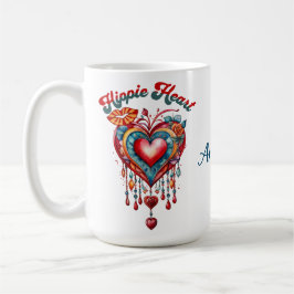 Hippie Heart-kaffe 15 oz Mugg