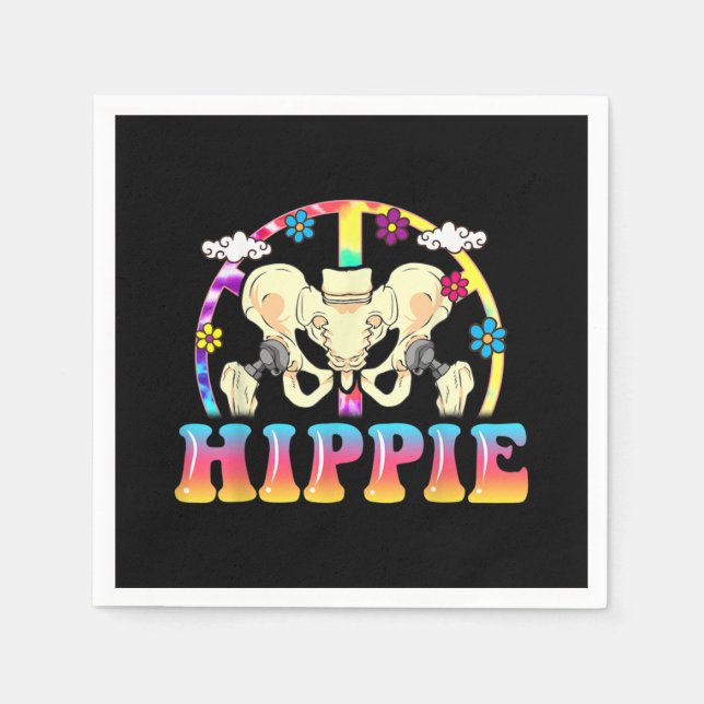 Hippie Hip Replacement Joint Surgery Funny Pappersservett (Framsidan)