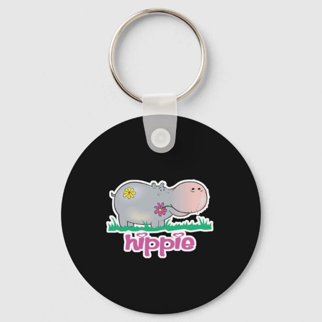 hippie hippo nyckelring (Framsida)