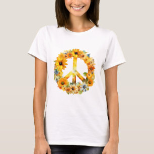 Hippie Hippy Solros Fredstecken T Shirt
