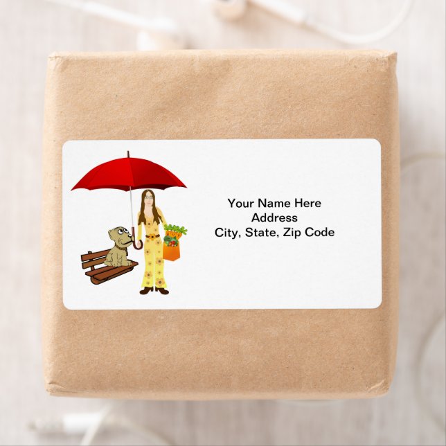 Hippie Hund Carrots Vegetarian Labels Fraktsedel (Insitu)