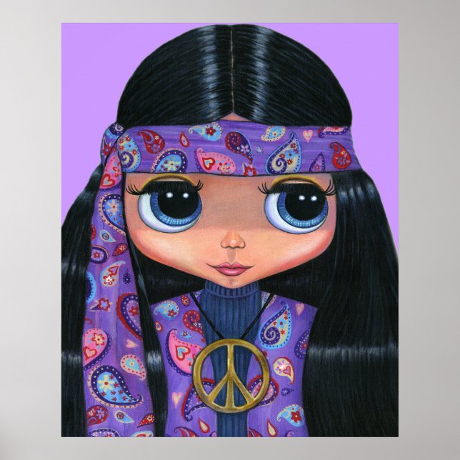 Hippie i Paisley Poster (Framsidan)