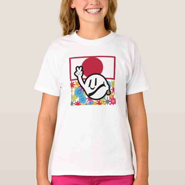HIPPIE ICON BY MASANSER JAPON PIxELAT T Shirt (Framsida)