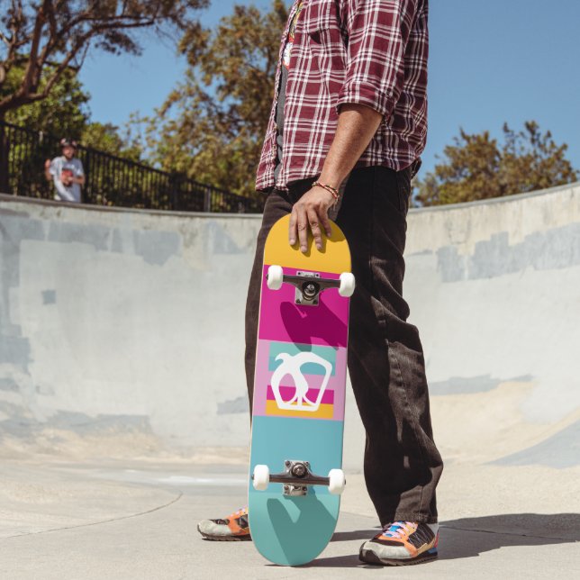 HIPPIE ICON FÄRG ORIGINAL BY MASAnser pixelat Mini Skateboard Bräda 18,5 Cm (Utomhus 2)
