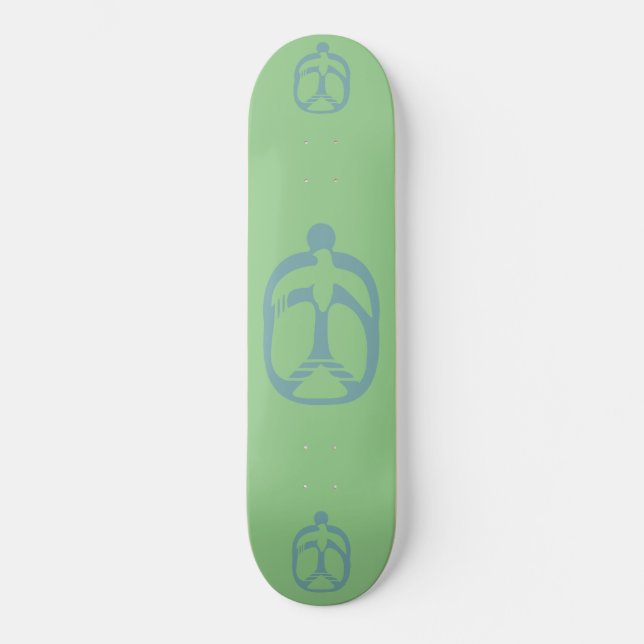 HIPPIE ICON PEACE ver 2023 BY MASANSER Mini Skateboard Bräda 18,5 Cm (Framsida)