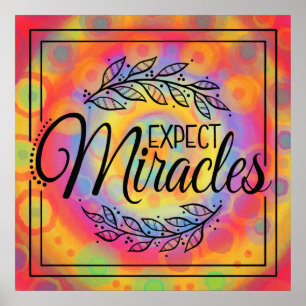 Hippie-inspiration förväntar sig Miracles-klassrum Poster