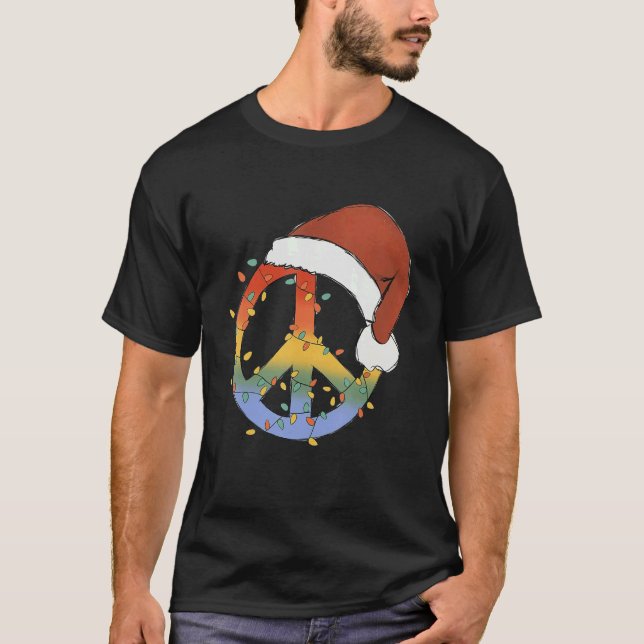 Hippie jul Fredstecken Light Tie Dye Merry Ch T Shirt (Framsida)