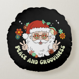 Hippie Jultomten Peace and Grooviness-jul Rund Kudde