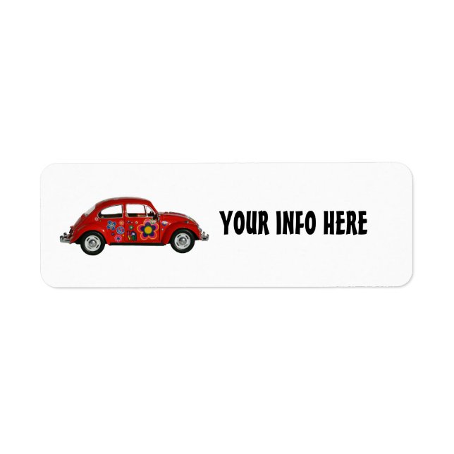 HIPPIE KRYP CAR-RETURETIKETTER RETURADRESS ETIKETT (Framsidan)